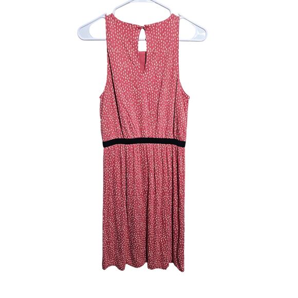 Ann Taylor Loft Dress Womens Size Small Sleeveless Pink Polka Dot (821) - Picture 2 of 5